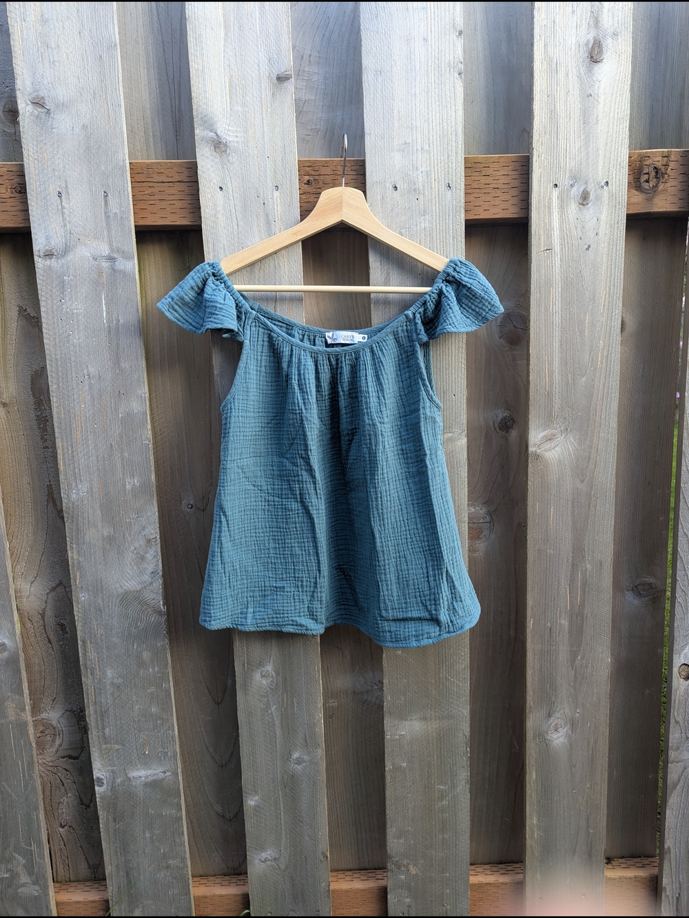 Carve Designs Teal Textured Organic Cotton Top